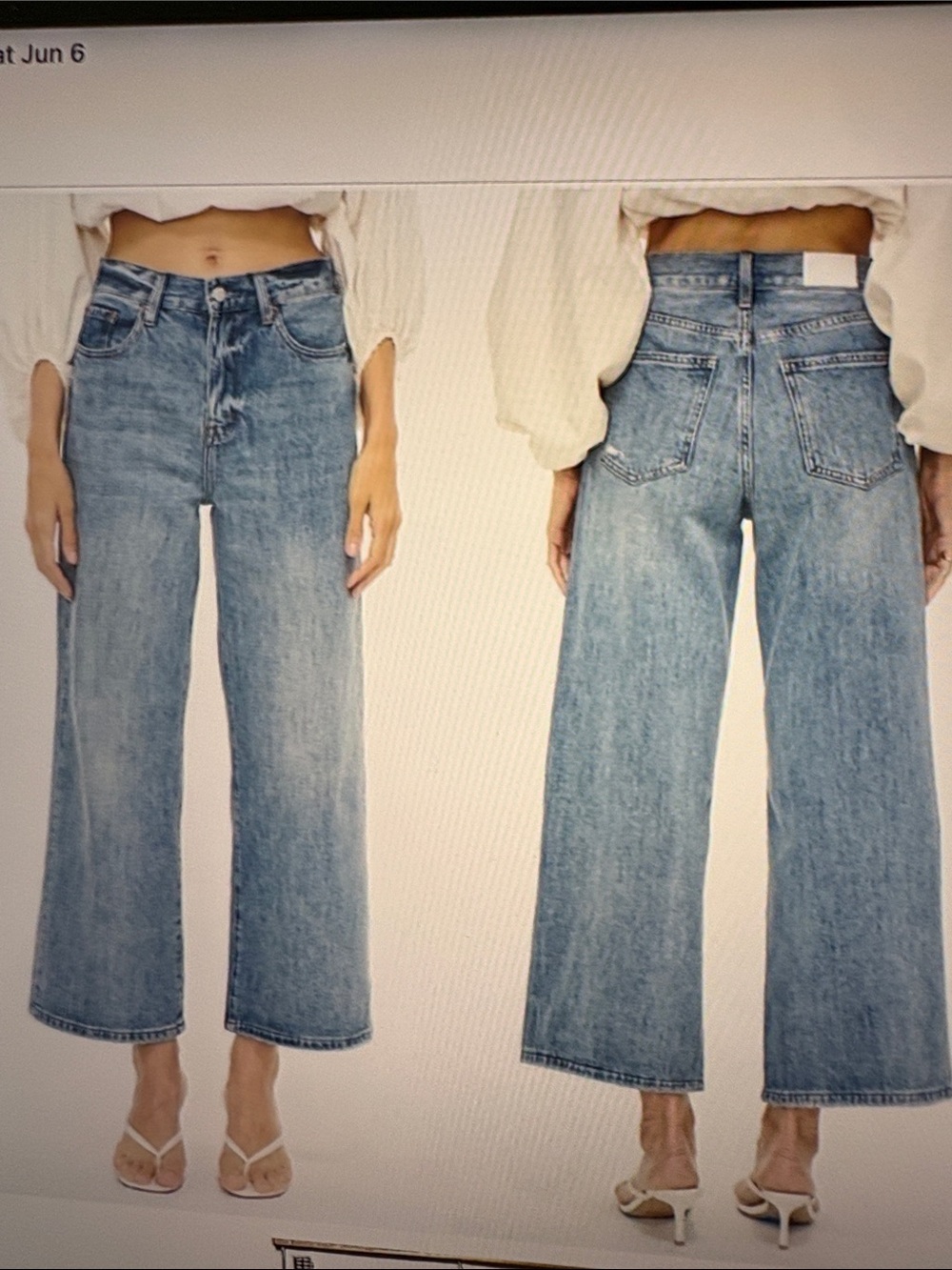 Pistola Lorettą Wide Leg Crop Jeans 31